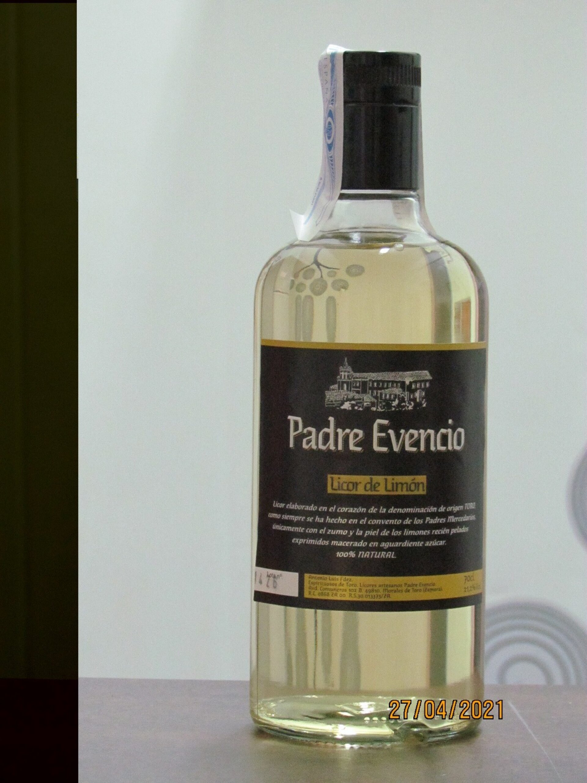 Licor de limón Padre Evencio - 1